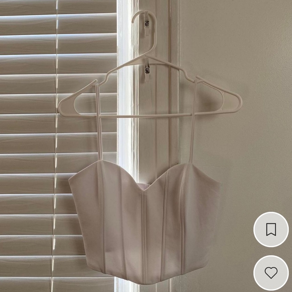 Zara white corset top
